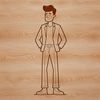 Vector Male Figure A male figure created in vector art, suitable for cutting machine projects and digital design applications.