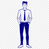 Elegant Male Silhouette in Vector Format Male figure represented as a vector graphic in SVG format.