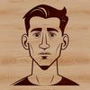 Vector Art Design Template A detailed illustration of a male figure in various poses, suitable for vector art design.