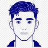 A male figure represented in vector art form.