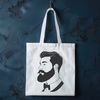 Stylized Male Figure Illustration A stylized illustration of a male figure with facial hair.