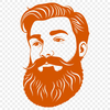 Male Figure Illustration for Vector Design Illustration of a male figure with facial hair, suitable for vector graphic design.