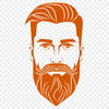 Facial Hair Illustration in Vector Format Male figure with facial hair, suitable for vector art designs.