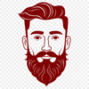 Bearded Man SVG Graphic Design SVG illustration of a bearded male figure.