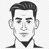 Neutral Male Figure Clip Art A male figure in a neutral pose, suitable for various graphic designs and cutting machine projects.