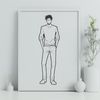 Simple Vector Man Illustration An illustrative representation of a male figure in simple vector style.