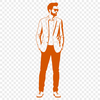 Editable Male Clip Art Design An editable clip art design of a man made with scalable graphics.