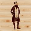 Bearded Man Illustration SVG Download An SVG image of a male figure suitable for graphic design projects.