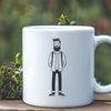 An SVG graphic representing a person with facial hair in a minimalist design style.