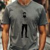 Outlined Man Silhouette A silhouette of a bearded man in outline form.