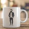 Male Figure Stylized Vector Graphic Design A stylized illustration of a male figure with a beard, created as a vector graphic.