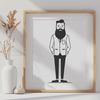 Adult Male Icon in Simple Design An SVG icon of a bearded adult male in simple design style.
