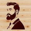 Male Profile Illustration An SVG vector graphic of a man's profile, ideal for use in various design applications including Procreate and Illustrator.