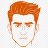 Simple Male Illustration in SVG Format A simple outline illustration of a male figure created in vector format.
