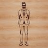 Digital Vector Man Illustration A graphic representation of a man designed with precision and scalability in mind.
