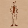 Free Man Silhouette in SVG Format A man illustrated as a vector graphic.