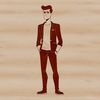 Free Outline Man Graphic Vector Design A simple outline illustration of a male figure, suitable for graphic design and digital cutting.