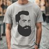 Stylized Male Silhouette in Vector Format A stylized illustration of a bearded male figure in vector format.
