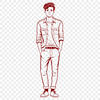 Scalable Graphics Illustration A digital illustration of a man designed as scalable graphics.