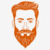 Simple Male Figure Vector Illustration A bearded male figure illustrated in a simple vector style.