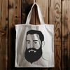 A bearded gentleman in vector form. A male figure with a beard in a vector format.