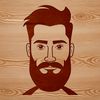 SVG illustration of a bearded man suitable for various design applications.