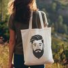 SVG Beard Vector Image Design A digital illustration of a bearded male figure.