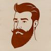 Male Silhouette with Stubble Vector Graphics A simple illustration of a male figure with facial hair, suitable for vector graphics.