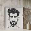 Simple Male Silhouette Icon An SVG icon representing a man with clean lines and precise shapes.