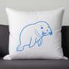 Manatee Silhouette SVG A detailed silhouette of a manatee, a large sea creature found in shallow waters, perfect for commercial or personal use.