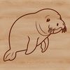 Vector Manatee Illustration A stylized illustration of a manatee in vector format.
