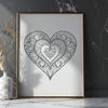 Beautiful Mandalas Heart Symbol Vector design of a mandala heart symbol, suitable for personal or commercial use.