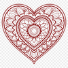 Beautiful Vector Mandala Art A intricately designed mandala heart with geometric patterns, perfect for vector art projects.