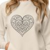 Beautiful SVG Artwork for Crafting A colorful mandala design featuring a stylized heart shape, suitable for digital and physical crafting.