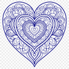 Mandalas with a Touch of Love A intricate mandala design featuring a heart shape, suitable for various digital applications.