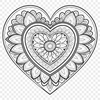 Beautiful Symmetrical Heart Mandala Design A symmetrical mandala design featuring a heart at its center.