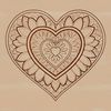 A colorful mandala design featuring a heart shape, suitable for use in various digital formats.