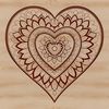 A geometric heart shape surrounded by intricate patterns, designed as a scalable SVG image.