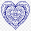 Geometric Love Symbol SVG Image A geometric mandala heart design with intricate patterns and shapes.