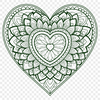 Geometric Heart Design Vector Art A geometric mandala design featuring a stylized heart shape, suitable for vector graphics and digital crafting.