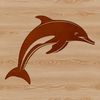 Swimming with Style Vector Art A detailed illustration of a dolphin in vector format.