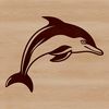 Marine Mammal Illustration SVG Download Vector illustration of a dolphin, a marine mammal and sea creature, suitable for design projects.