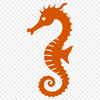 Seahorse Vector Graphic A detailed illustration of a seahorse swimming in the ocean, created as a vector graphic.