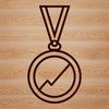 Award Winner Icon A digital illustration of a medal with a textured surface and detailed design.