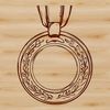 Simple Medal Design A simple medal design with a circular shape and a raised center, suitable for various applications.