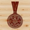 A digital representation of a medal, suitable for clip art and vector design.