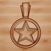 A stylized illustration of a medal, suitable for various digital designs.