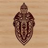 Fantasy Knight Design A fantasy-themed knight design rendered as a scalable vector graphic.