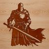A stylized representation of a knight from fantasy heritage.