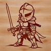 Free SVG Clip Art Illustration A detailed digital representation of a fantasy knight in SVG design.